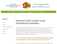Tablet Screenshot of canadiangrouppsychotherapyfoundation.com